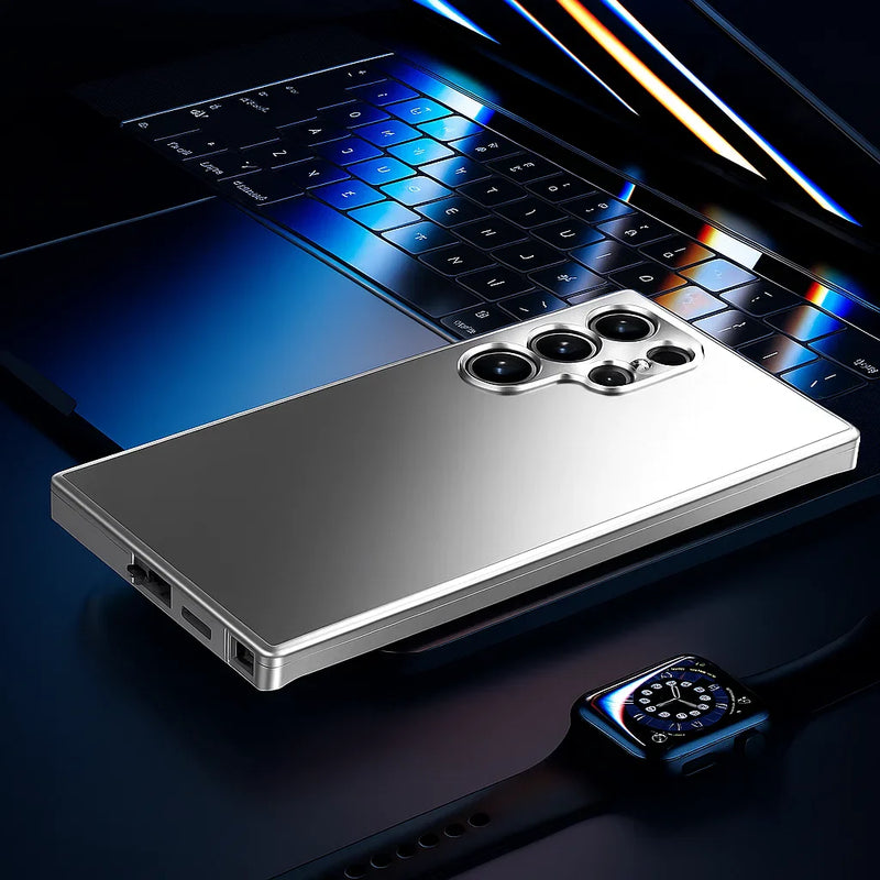 Funda Samsung con Marco de Aluminio y Resistente a Caídas