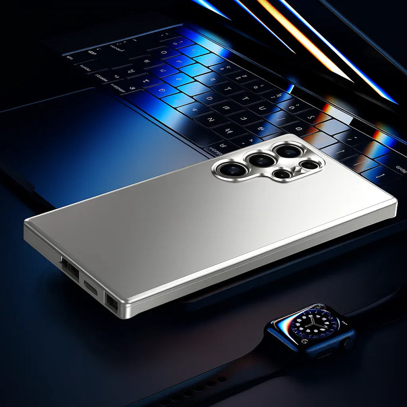 Funda Samsung con Marco de Aluminio y Resistente a Caídas