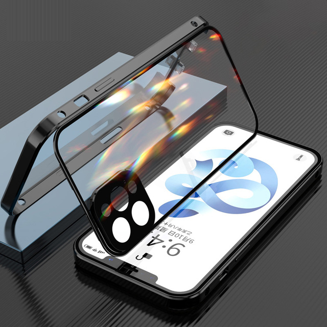 Funda para iPhone Magnética Blindada – Doble Protección 360º con Pantalla de Privacidad