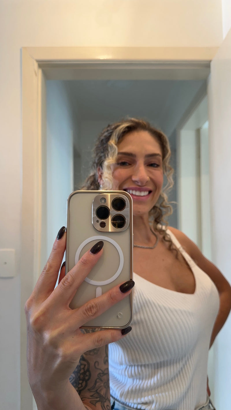 Funda protectora metálica para iPhone MagSafe en aleación de aluminio