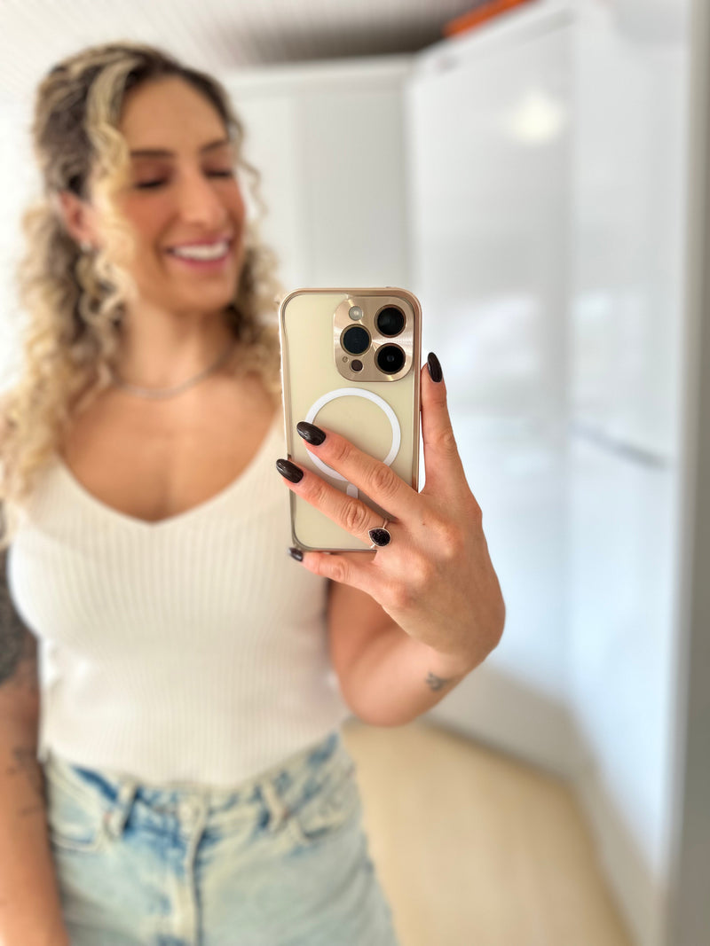 Funda protectora metálica para iPhone MagSafe en aleación de aluminio