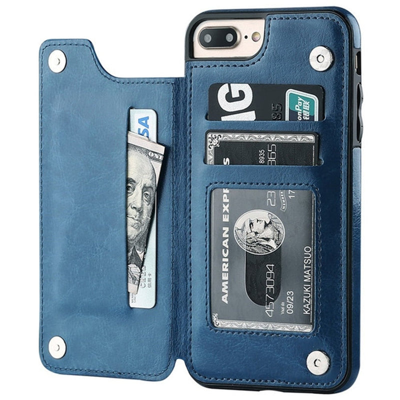 Funda iPhone Piel con Cartera Secreta 2 en 1