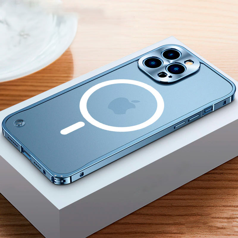 Funda protectora metálica para iPhone MagSafe en aleación de aluminio