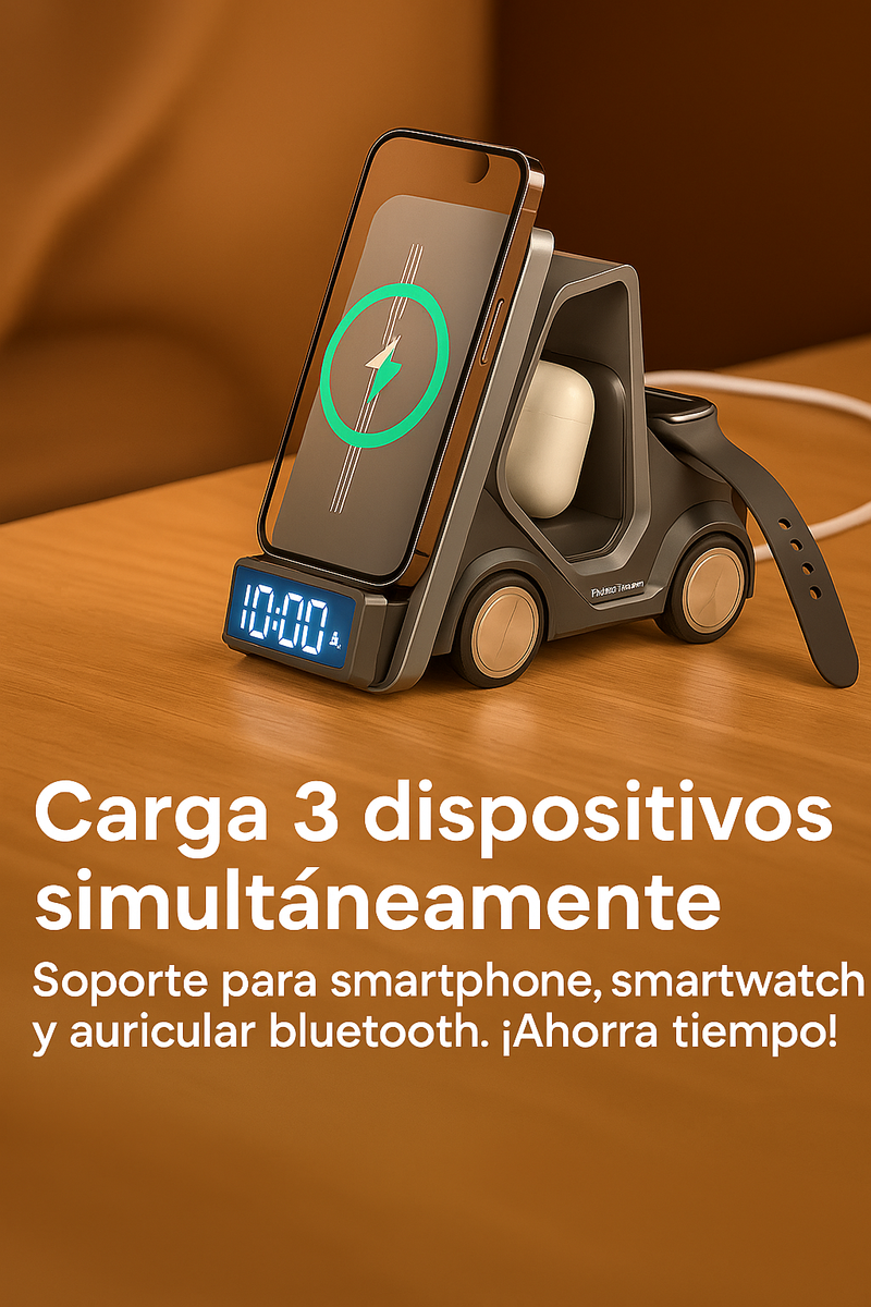 Estación de carga 5 en 1 estilo automóvil