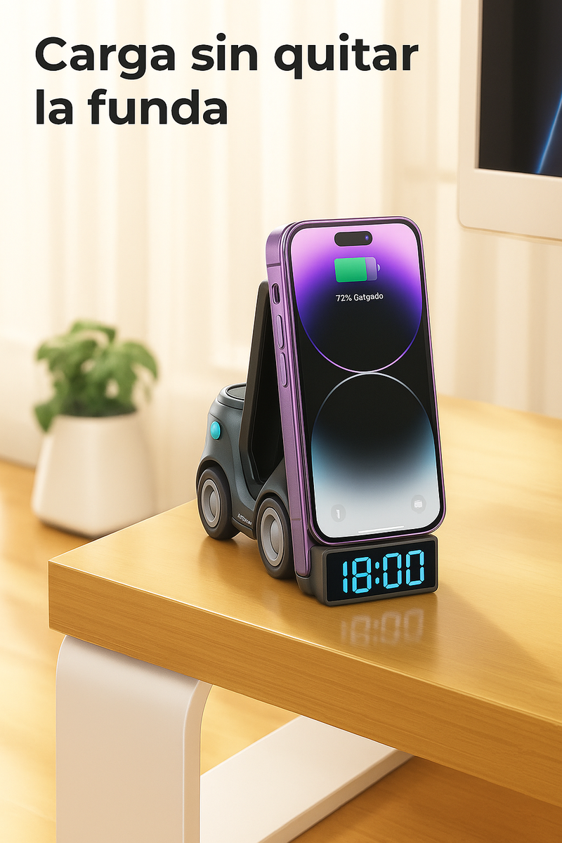 Estación de carga 5 en 1 estilo automóvil