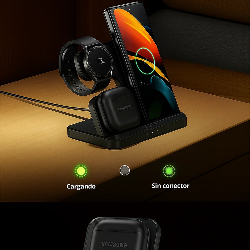 Base de carga Samsung 3 en 1 Inalarm - Carga rápida