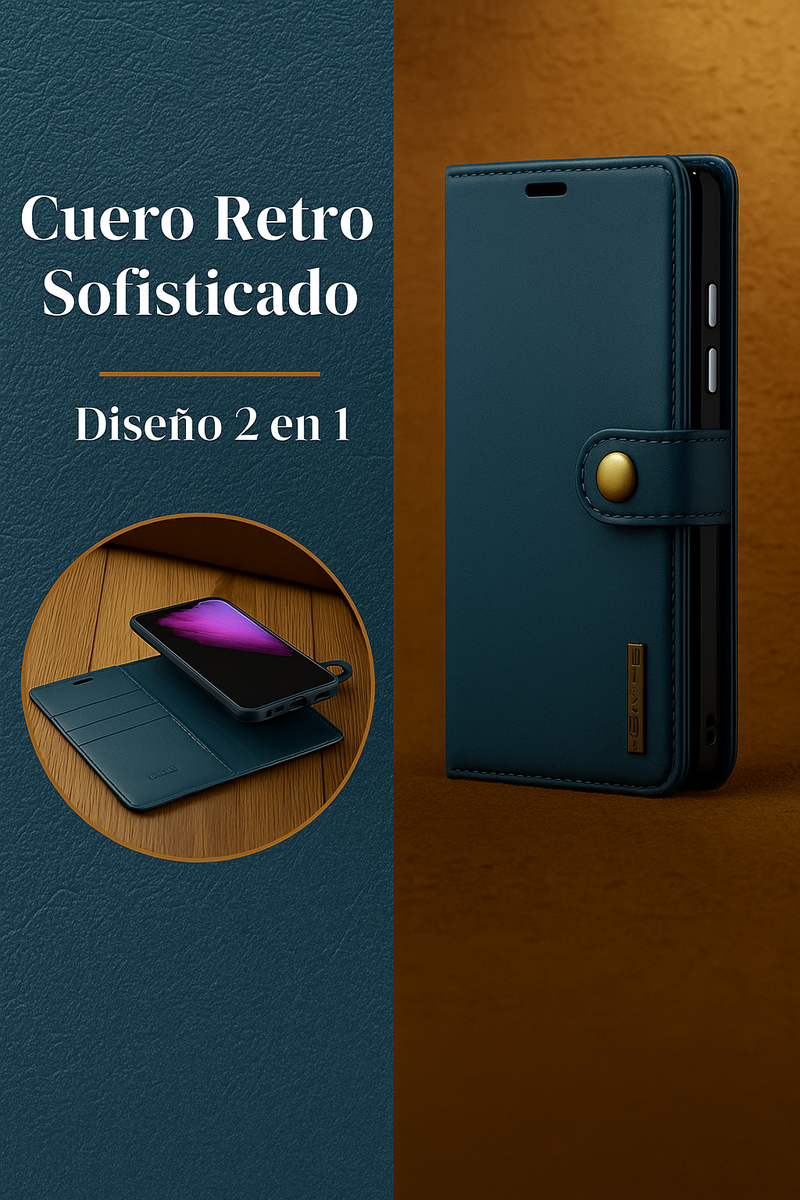 Funda iPhone Ultra Slim Cuero con Cartera Magnética 2 en 1 - Lanzamiento 2023