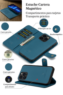 Funda iPhone Ultra Slim Cuero con Cartera Magnética 2 en 1 - Lanzamiento 2023