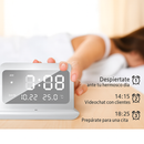 Cargador Inalámbrico con Termómetro y Despertador